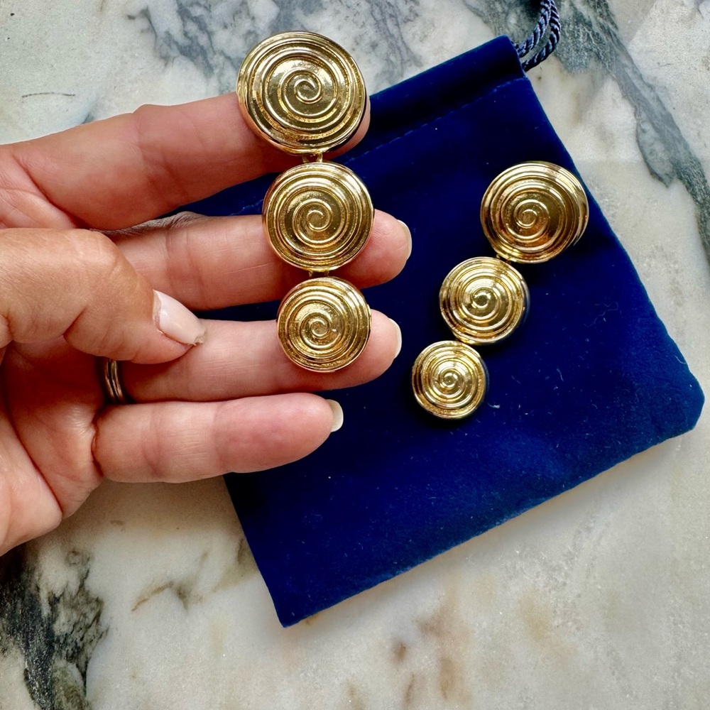 BaubleBar Gold Spiral Earrings